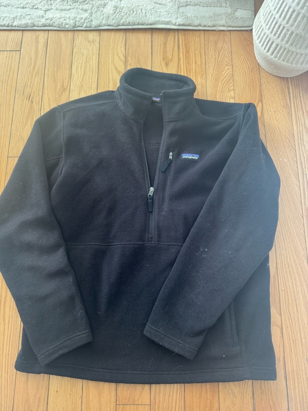 Patagonia Black Quarter-Zip Fleece Pullover Men’s Large